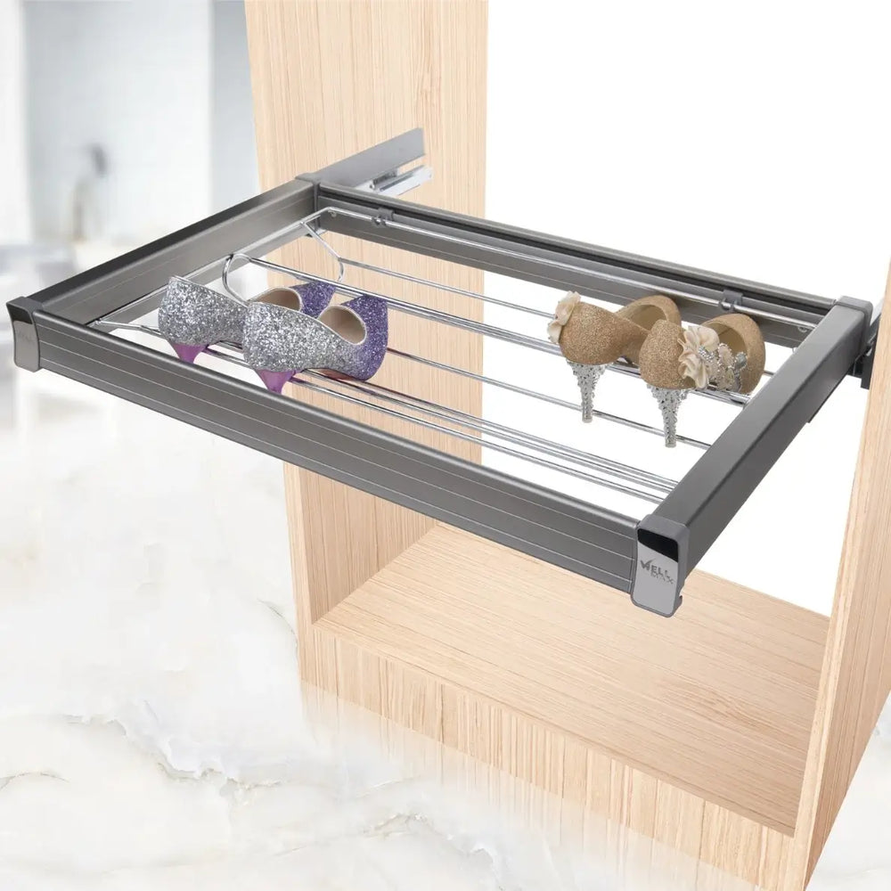 Wellmax Aluminum and Iron Drawer Shoe Rack HZL905C