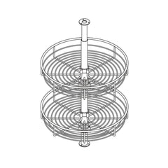 Revolving Round Basket by Wellmax