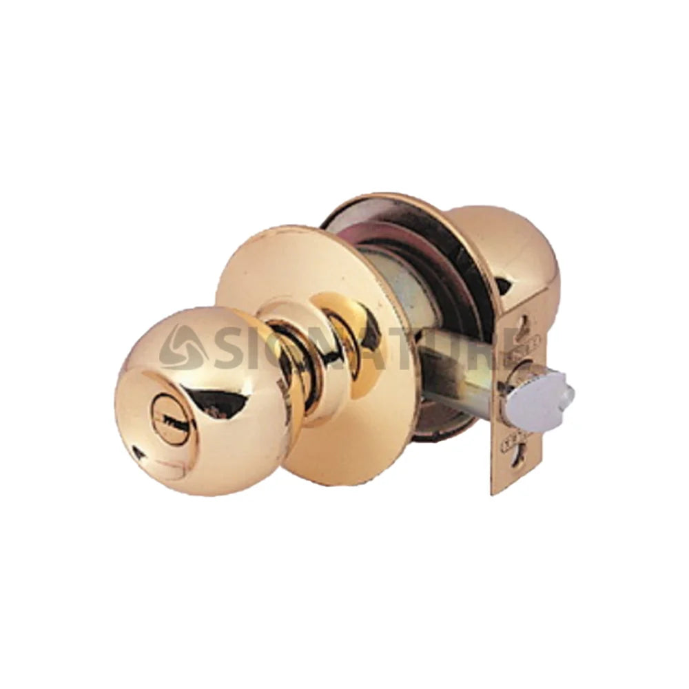 Solex Brass Knob Lock 3500 Polished Brass