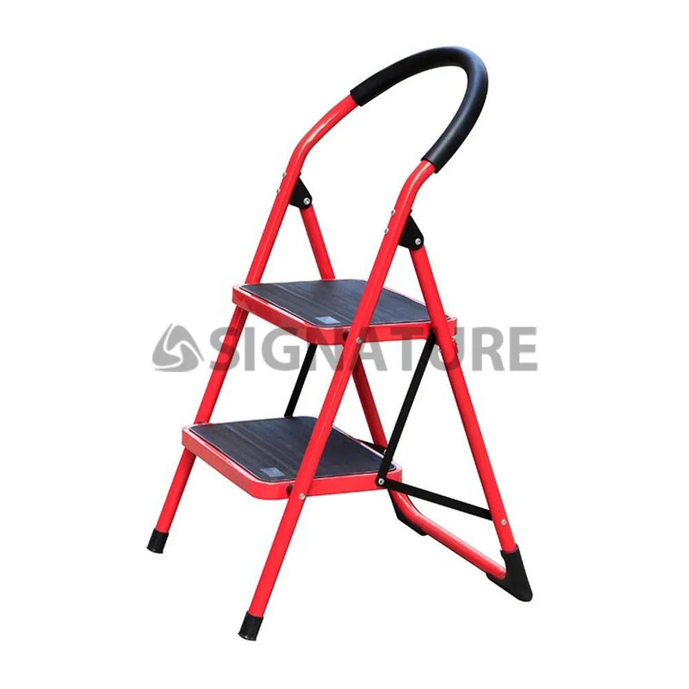 2 step folding steel iron ladder