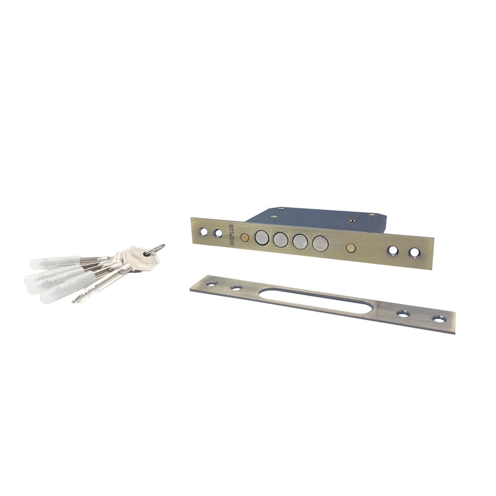 Sig Plus brand 4 Bolt Deadlock in Matt Antique Brass Finish / Color