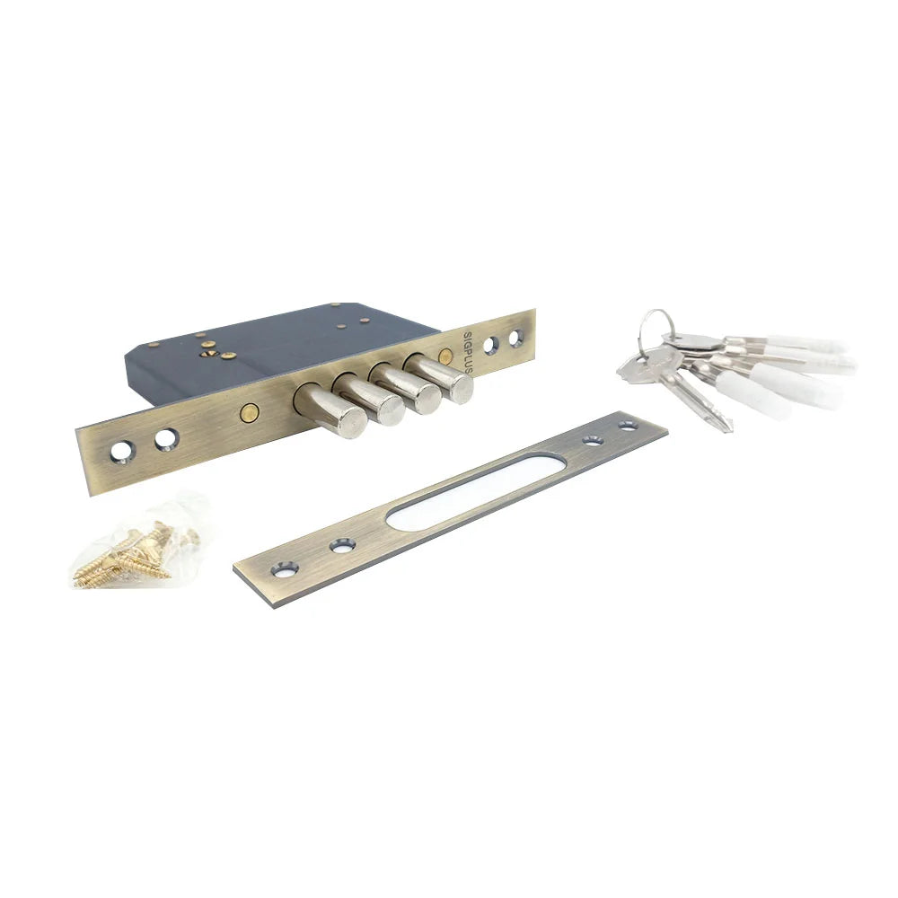 Sig Plus brand 4 Bolt Deadlock in Matt Antique Brass Finish / Color