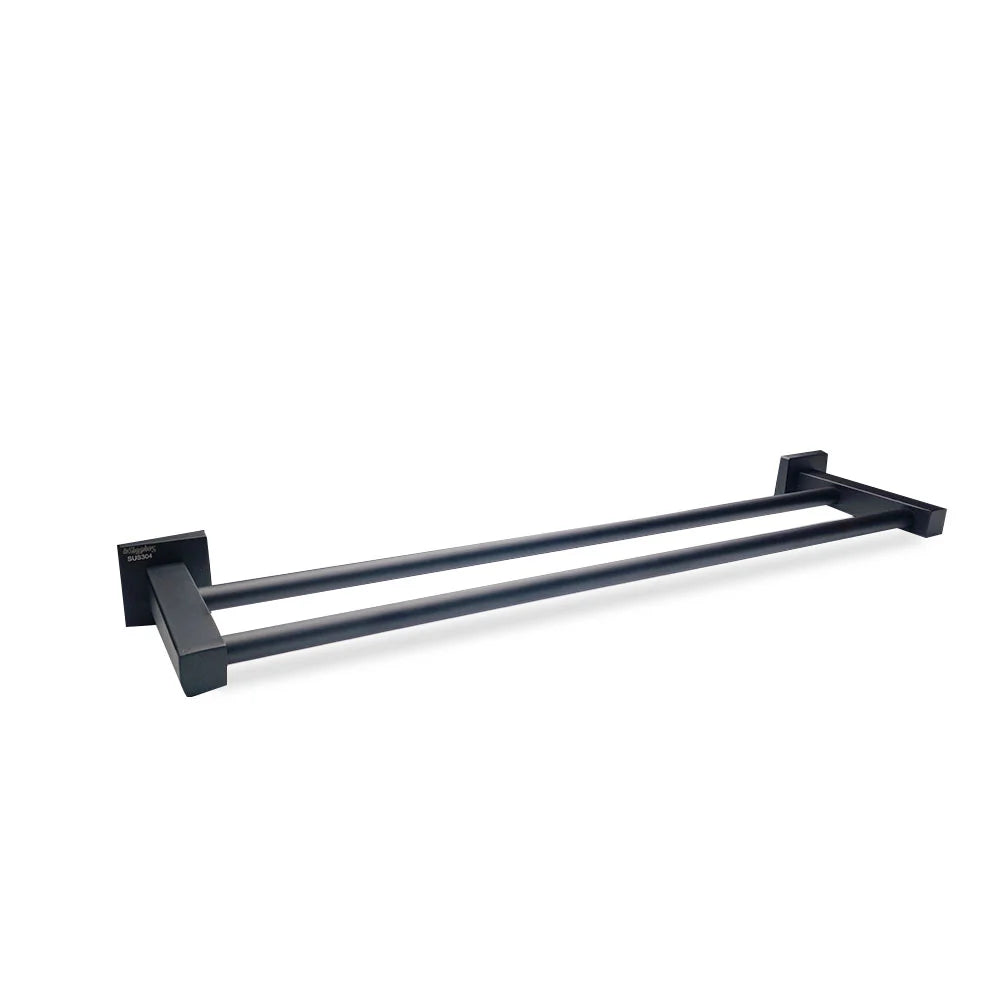 Stainless Steel Towel Hanger in Matt Black Finish