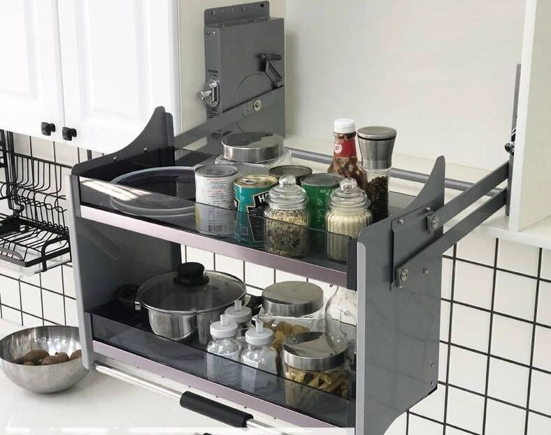 SS + Glass Elevator Basket GLS018B