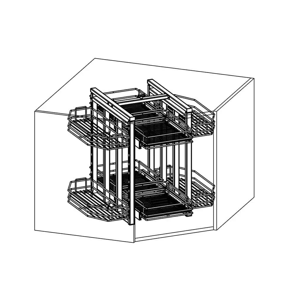 Wellmax Corner Basket 360 Revolving PTJ006L