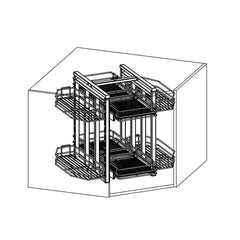 Wellmax Corner Basket 360 Revolving PTJ006L