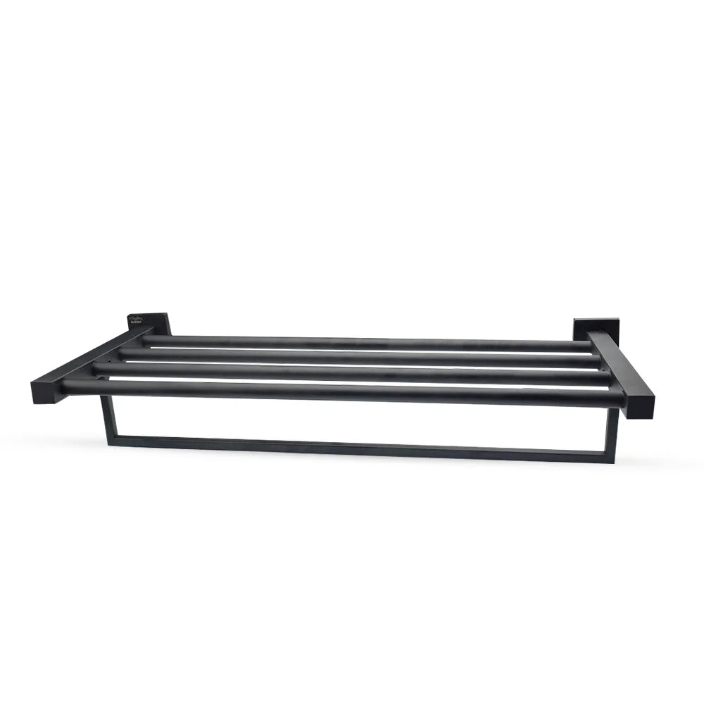 Towel Shelf Black Stainless Steel