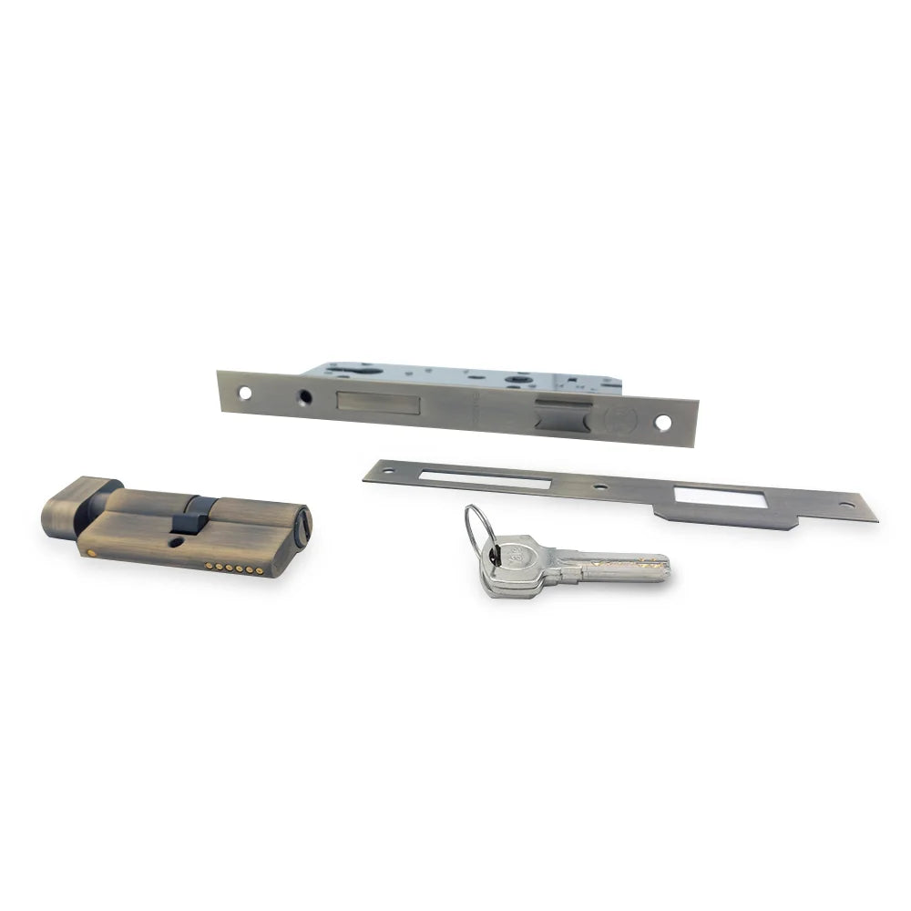 Yale Lockbody with Cylinder AB Color