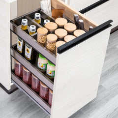 HKGS010I 400mm cabinet pull out basket in stainless steel