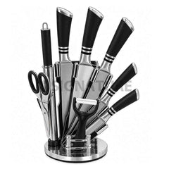 9 Pieces Knife Set with Rotating Stand