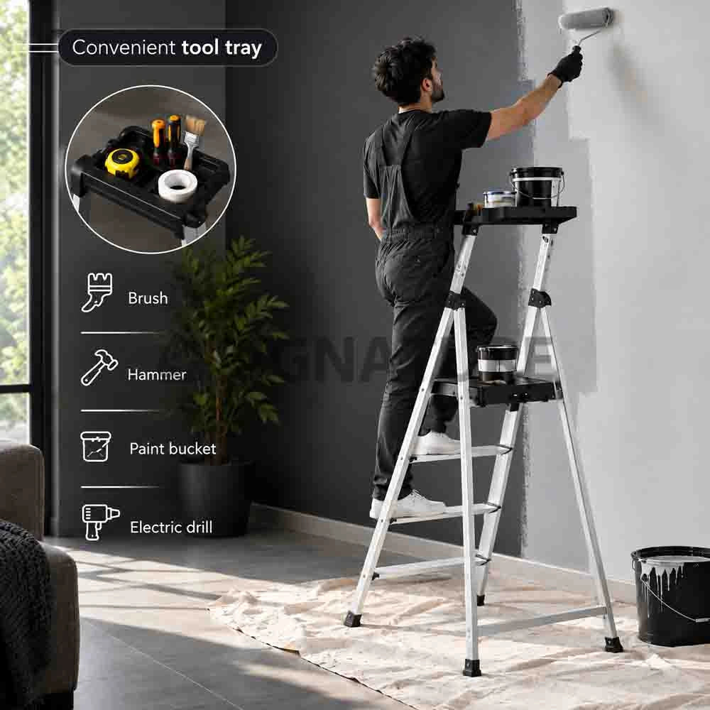 5 Step Aluminum Platform Ladder