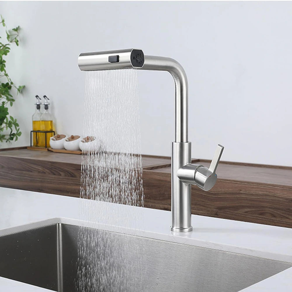 Pull Out Waterfall Kitchen Faucet