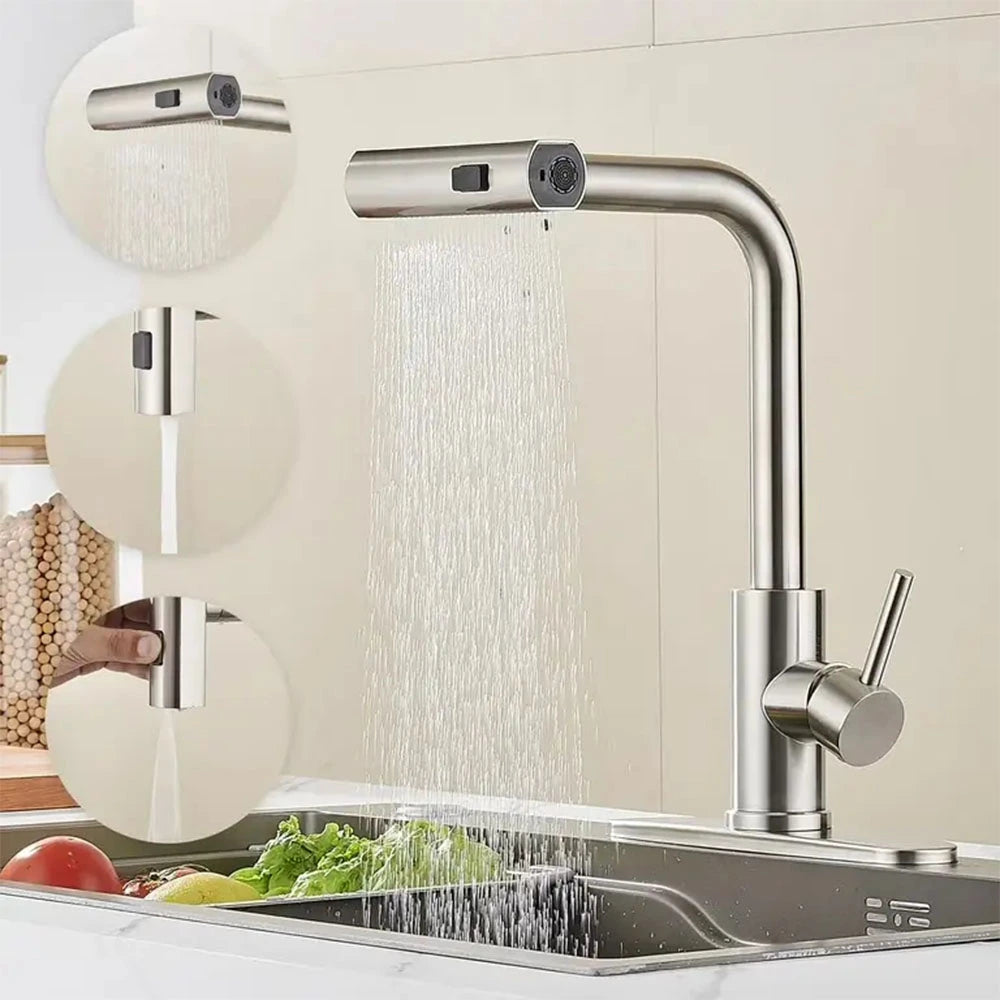 Pull Out Waterfall Kitchen Faucet