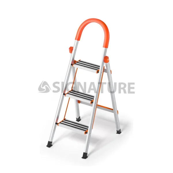 3 step aluminum + stainless steel ladder