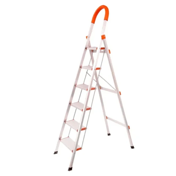 6 step stainless steel ladder