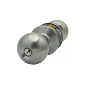 gater round knob lock silver color