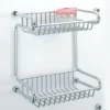 wellmax 2 layer stainless steel shower rack SYJ107B