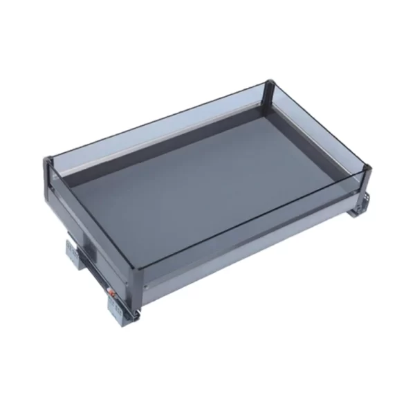 Glass Stainless Steel Flat Drawer Basket H1KGS008