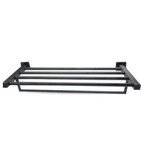 Towel Shelf Black Stainless Steel