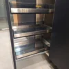 Stainless Steel + Glass Pull Out Spice Rack for 300mm Basket