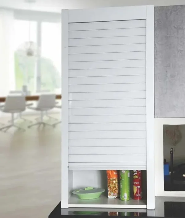 Kitchen Rolling Shutter Door Glass White