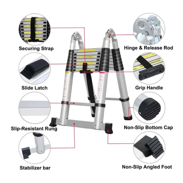 Double Telescopic Ladder V Shape