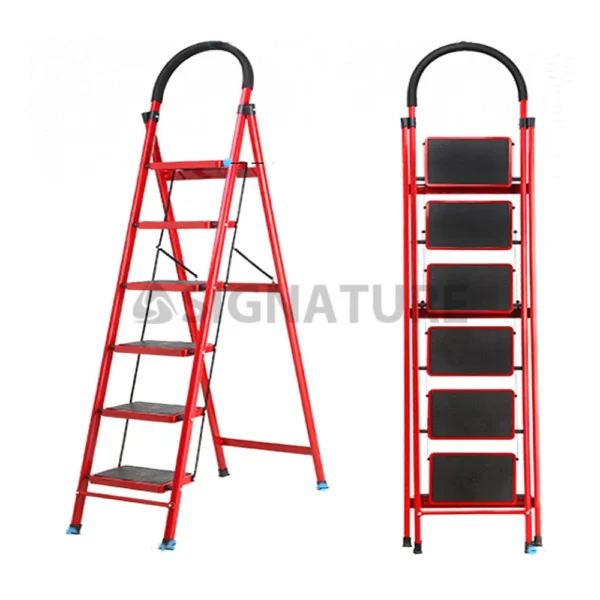6 step iron ladder
